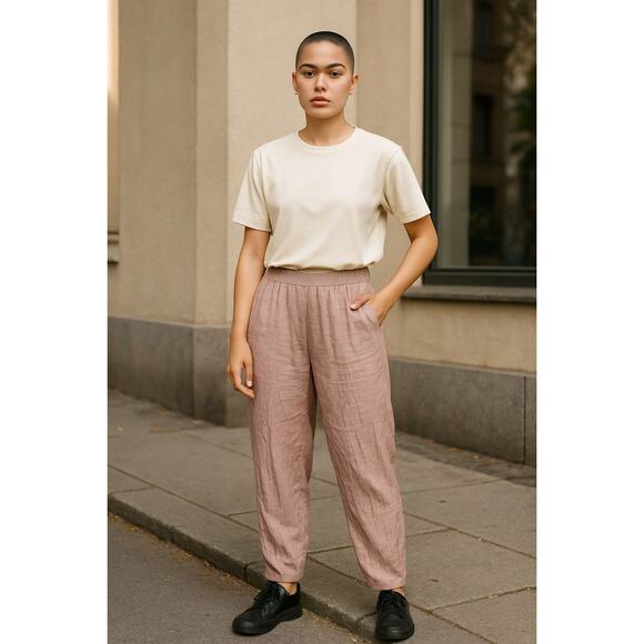 Barefoot Dreams Malibu Drawstring Lightweight Jogger XL‎ Pants Pink - Picture 1 of 9